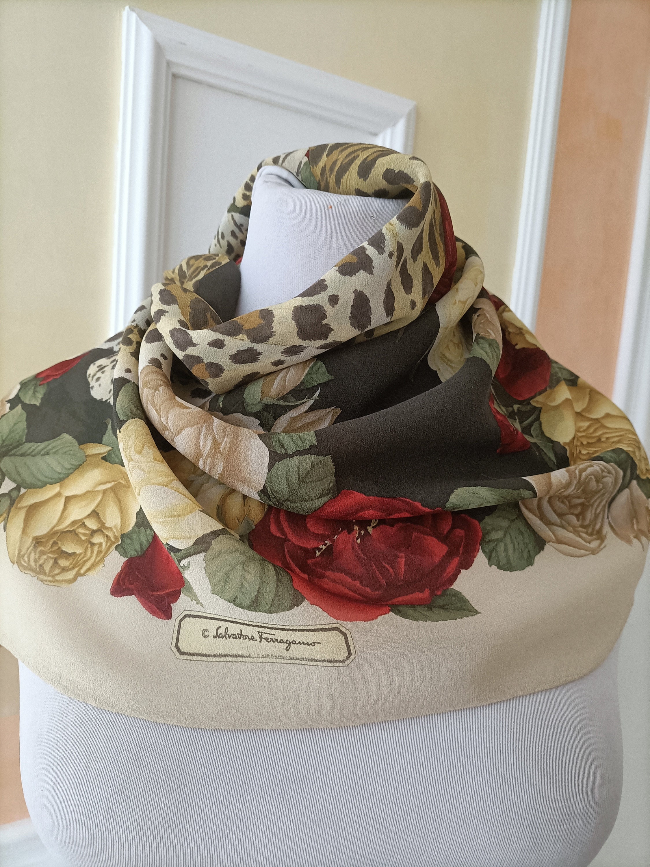 Salvatore Ferragamo scarf in vintage