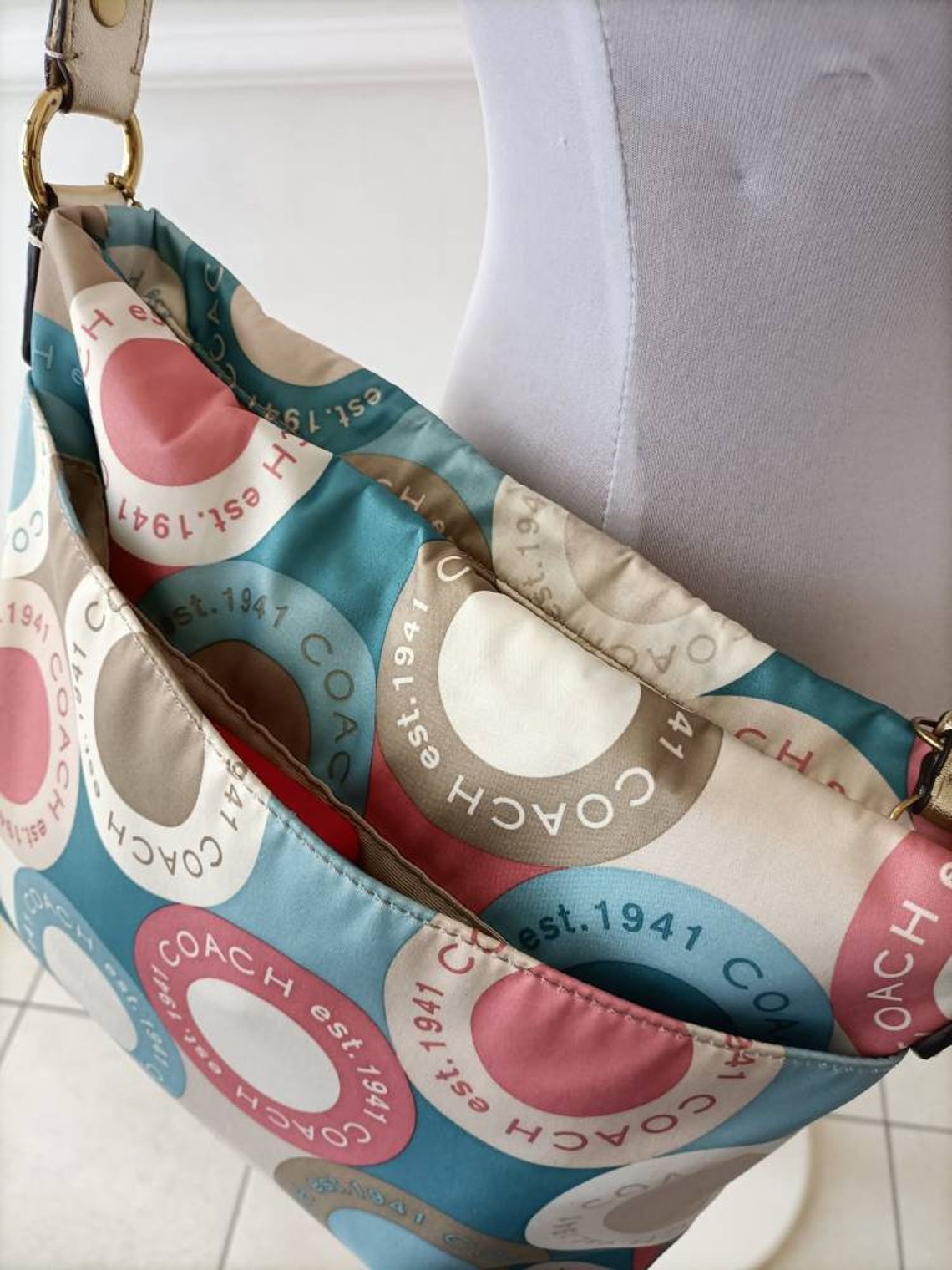 COACH Vintage Shoulder Strap in Fabric and Leather Etsy