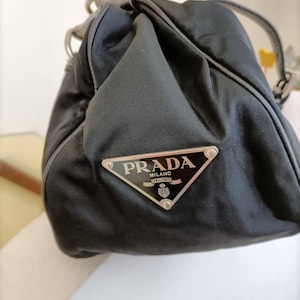 Vintage Prada Nylon Deep Blue Large Tote Bag w/ authenticity cards