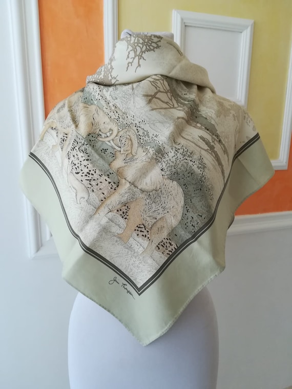 Jim Thompson vintage, elephant silk scarf