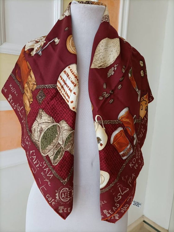 Longchamp, Scarf vintage scarf silk - image 3