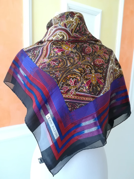 Vintage Jean Patou, vintage scarf.