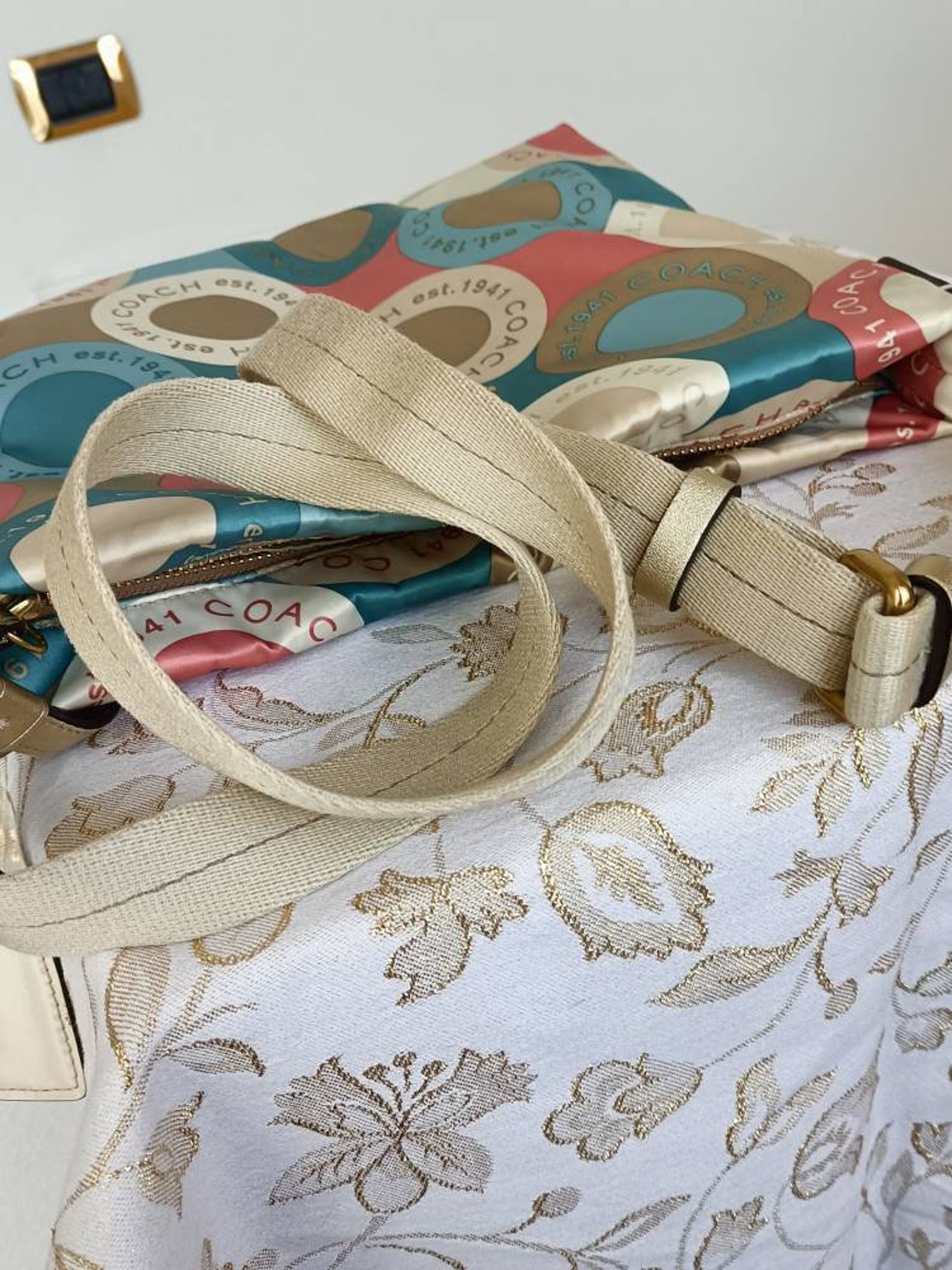 COACH Vintage Shoulder Strap in Fabric and Leather Etsy