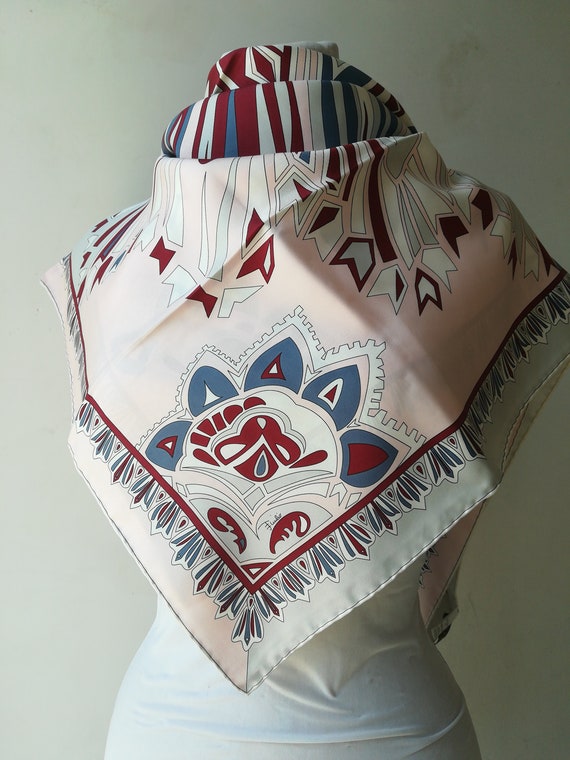 Emilio Pucci vintage silk scarf.