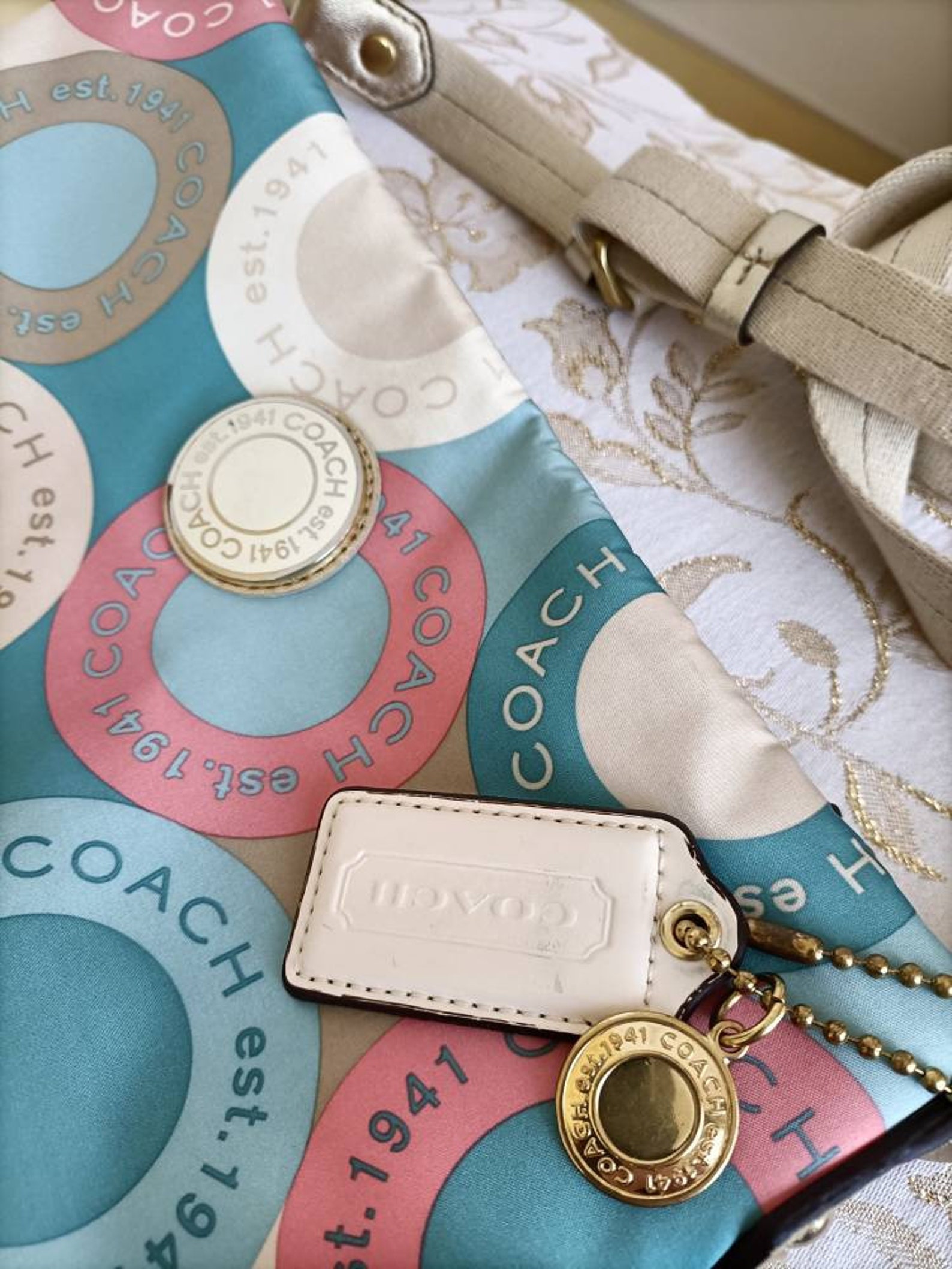 COACH Vintage Shoulder Strap in Fabric and Leather Etsy