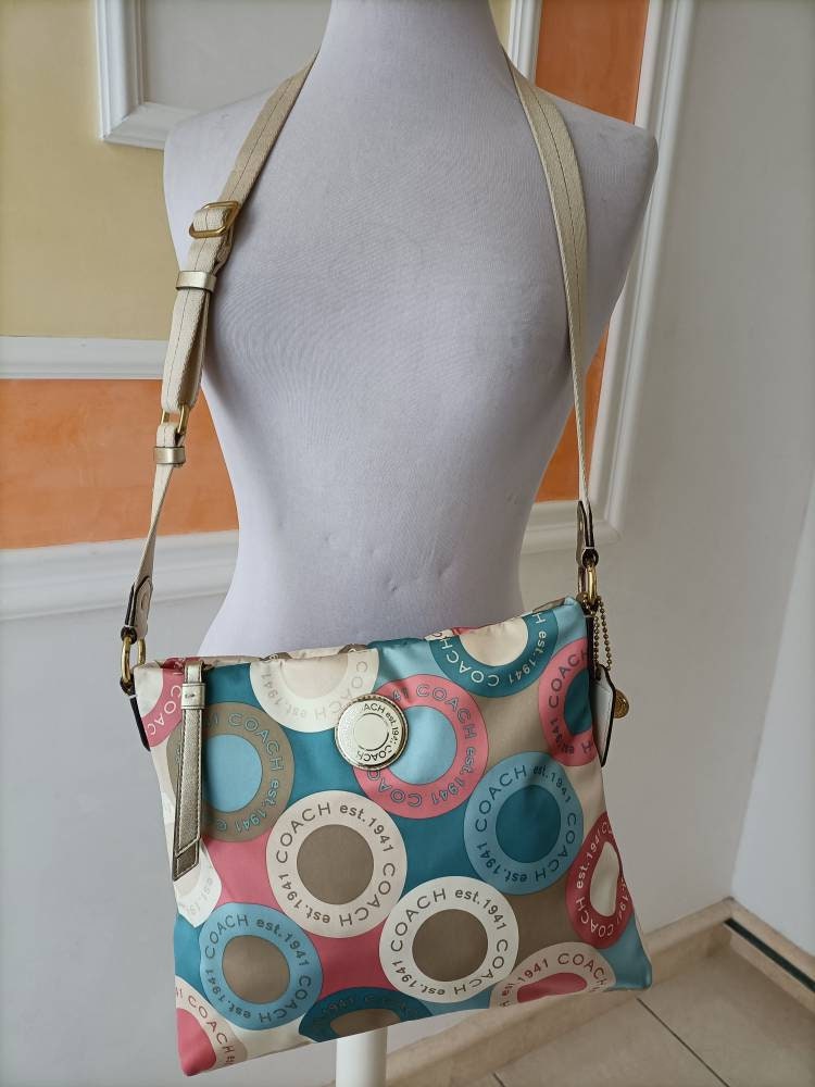 COACH Vintage Shoulder Strap in Fabric and Leather Etsy