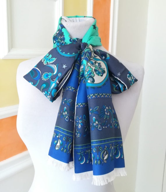 Emilio Pucci, multicolored silk scarf.