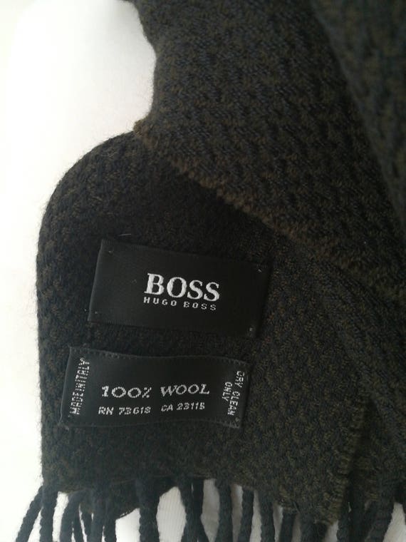 Hugo Boss wool scarf | Etsy