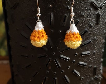 Candy Corn Crochet Earrings Pattern