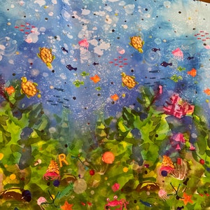 Nurdles, save our oceans - fabric by the metre