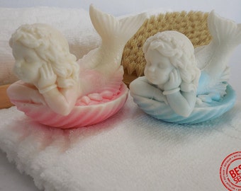 Mermaid Soap, 3D Clam Shell Goat Milk Soap Bar, Mermaid Clam, Mermaid Bathroom, Mermaid Life, Gift for Her