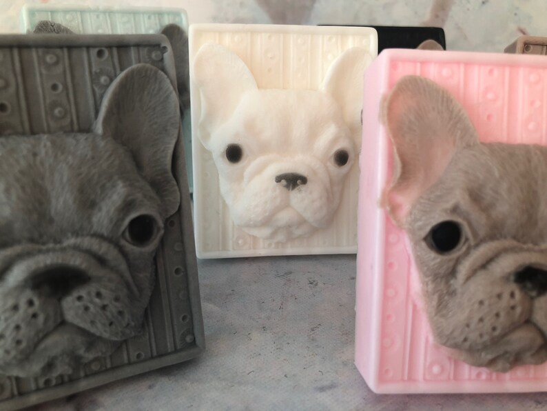 French Bulldog Head Handmade Glycerin Soap Dog Themed Soap Etsy
