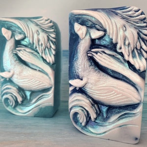Handcrafted Humpback Whale Glycerin Soap: Nautical Bathroom Decor & Unique Housewarming Gift