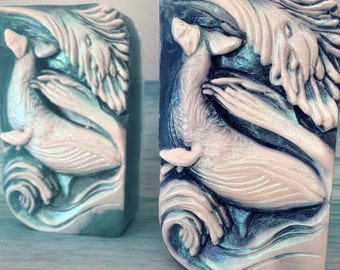 Humpback Whale Glycerin Soap, Nautical Decor, Decorative Soap, Whale Bathroom Housewarming Gift,