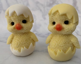 Chick In Eggshell, Cute Soap Bar, Gift For Kids, Shea Butter Soap, Easter Table Decor,