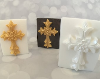 Cross Baptism Favors, Party Favors Soap, Shea Butter Soap, Easter Gift, Set of 10