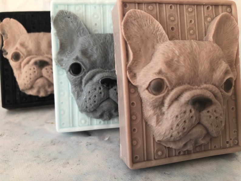 French Bulldog Head Handmade Glycerin Soap Dog Themed Soap Etsy