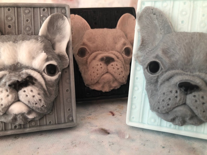 French Bulldog Head Handmade Glycerin Soap Dog Themed Soap Etsy