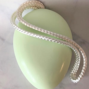 Handmade Shea Butter Teardrop Soap on a Rope: Pastel Bath Soap