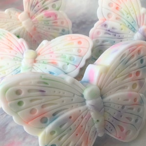 Botanical Butterfly Shea Butter Soap: Handcrafted Skincare Bar for Gifts & Bathroom Decor