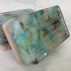 Sea Glass Inspired Soap, Decorative Glycerin Soap, Housewarming Gift For Her