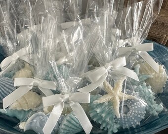 Seashell Soap, Beach Wedding Favors, Mini Soap Favors, Wedding Guest Gift,