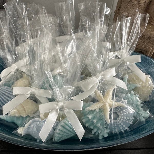 Seashell Soap, Beach Wedding Favors, Mini Soap Favors, Wedding Guest Gift,