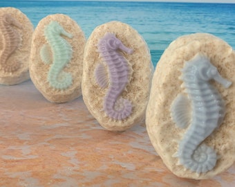 Novelty Soap, Seahorse, Colloidal Oatmeal Baby Shower Favors, Under The Sea Party,