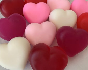 Heart Shaped Soap Party Favors, Hearts, Valentines Day Soap, Bridesmaids Gifts For Women