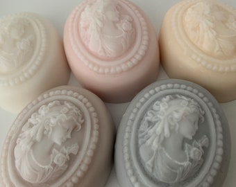 Soap, Mini Cameo, Decorative Soap, Bulk Soap Favors, Mothers Day Gift,