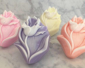 Floral Soap, Tulip, Glycerin Soap, Care Package for Her, Gifts For Mom