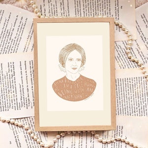 Charlotte Bronte Illustration Quote - DIGITAL DOWNLOAD