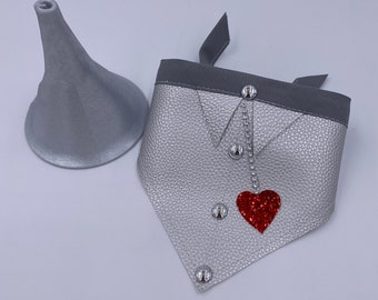 Tin Man Halloween Dog Costume / Wizard of Oz Dog Costume / Dog Bandana / Dog Funnel Hat / Dog Cosplay Costume / Dog Contest Costume