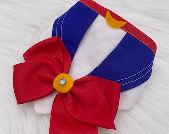 Dog Halloween Costume / Anime Sailor Moon Dog Costume / Cosplay Dog Costume / Dog Bandana / Dog Clothes / Cat Bandana / Sailor Moon Bandana