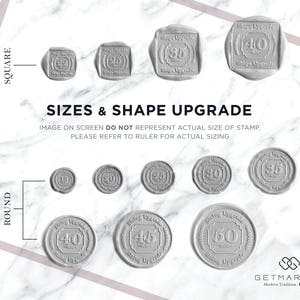 Size/Shape Upgrade for Customized Wax Seal Stamp (UP0002)