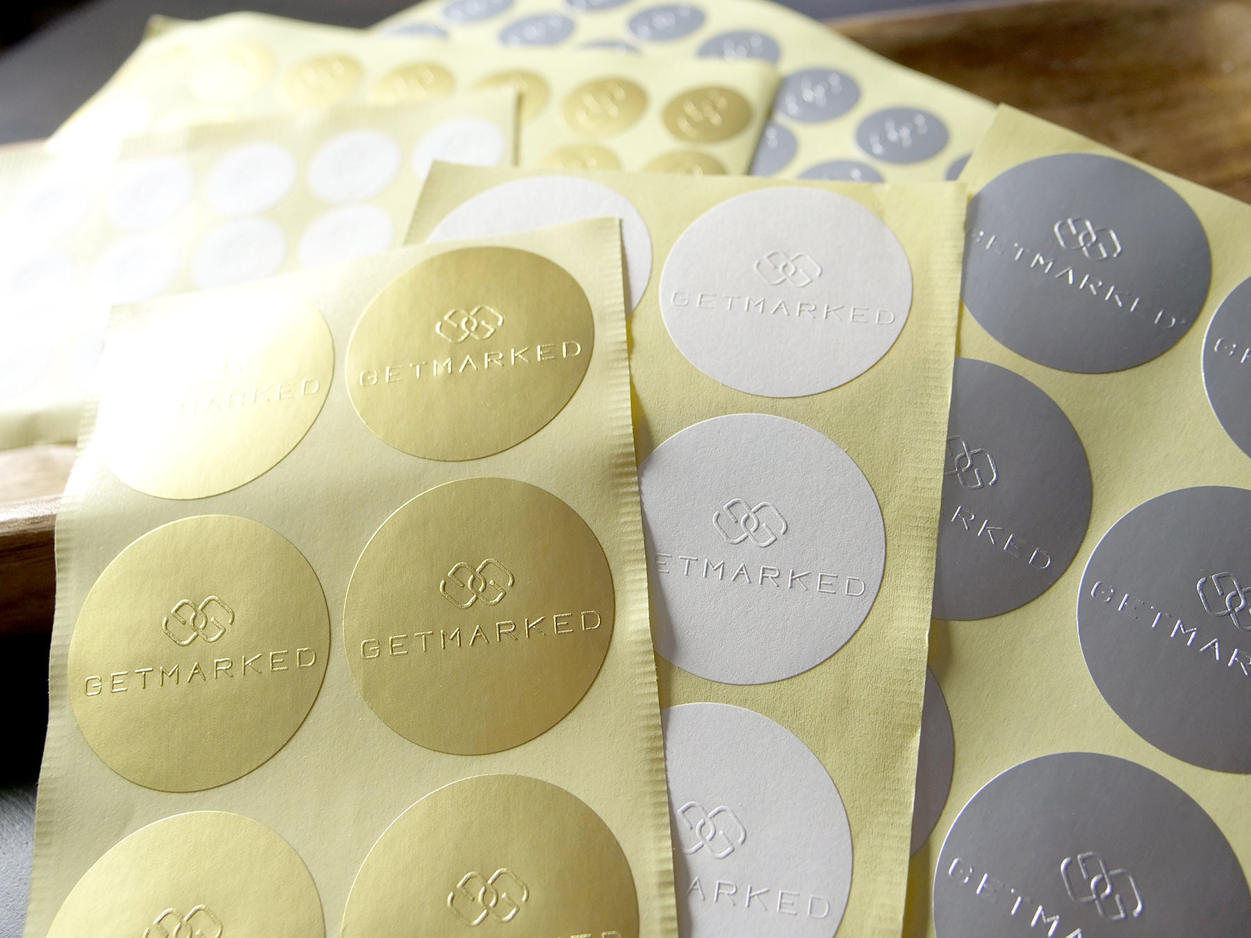 Gold Foil Embossed Stickers Embossed Raised Sticker/label - Etsy