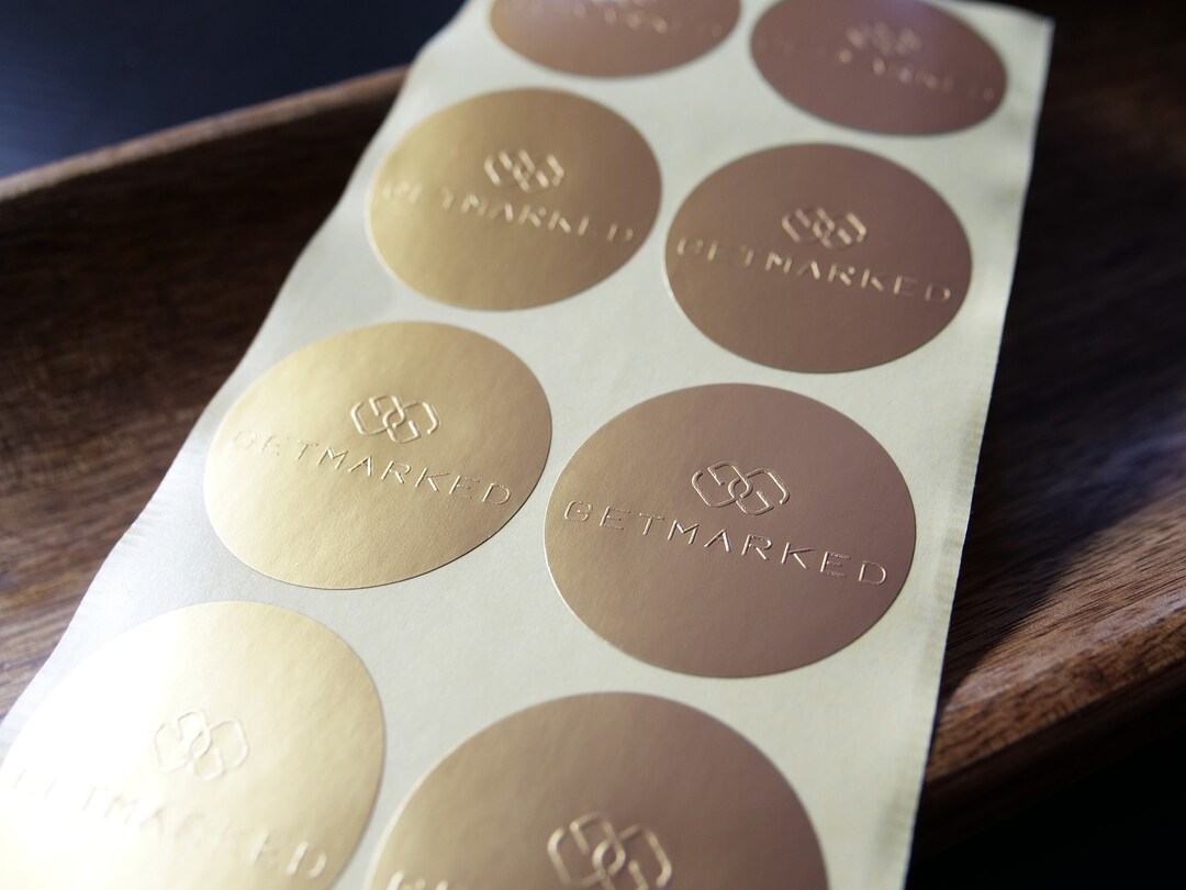 Rose Gold Foil Embossed Stickers, Embossed Raised Sticker/label ...
