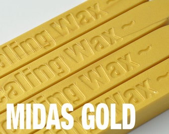 2 Pieces MIDAS GOLD Wicked Wax Stick for Sealing Wax Stamping (ZD0011)