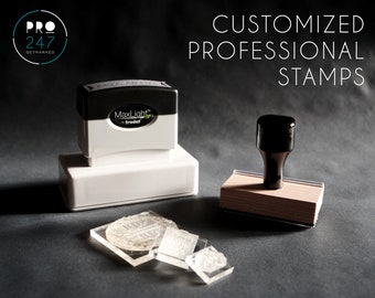 Customized Self-Inking Return Address Stamp / Wood-mount Rubber Stamp / Clear Acrylic Block (RS0001)