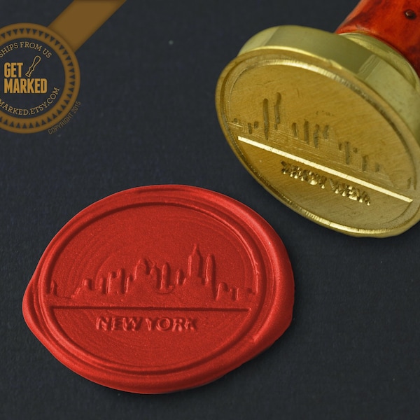 New York Skyline - Wax Seal Stamp by Get Marked (WS0054)