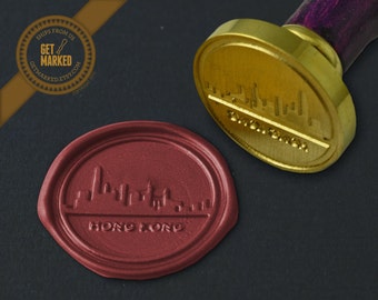 Hong Kong Skyline - Wax Seal Stamp by Get Marked (WS0064)