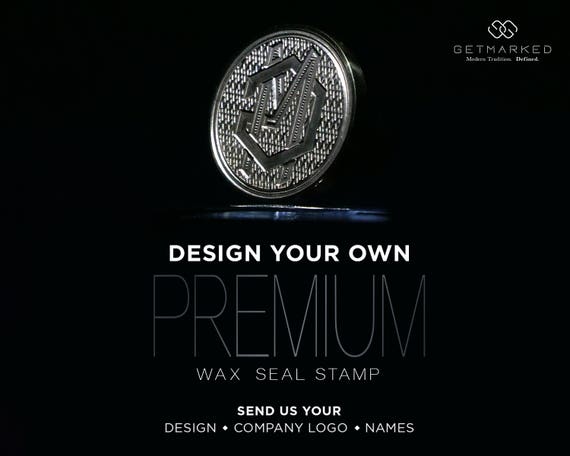 Custom Made Wax Seal Stamp - Artistic Handmade Fully Customized Wax Seal Stamp Premium Kit - with Your Own Artwork