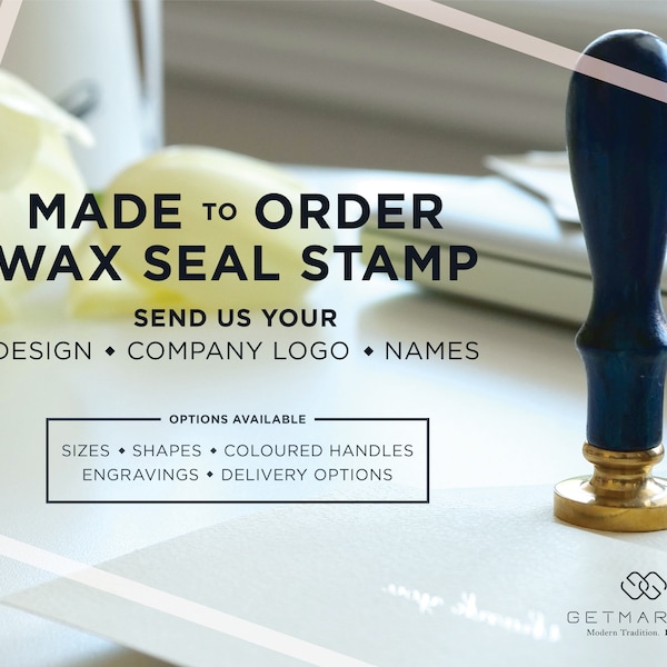 Sello de lacre personalizado con opciones de tamaño y forma (WS0384)