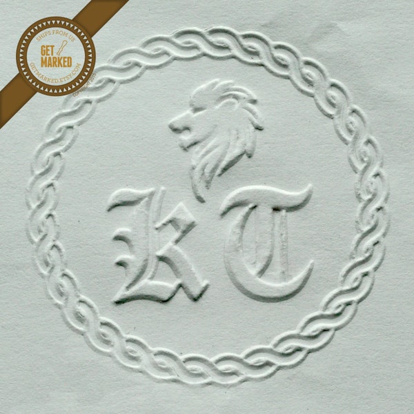 Lion - Customized Embosser Stamp Template by Get Marked (ES0006)