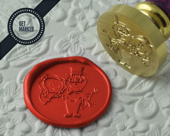 Wax Seal Stamp by Get Marked Wedding Collection WS0184 Wedding Bells