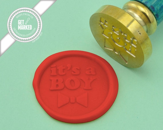 Baby Collection WS0206 It/'s a Boy Wax Seal Stamp by Get Marked