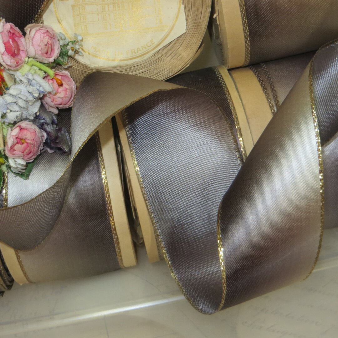 2 Yards 1920 FRENCH OMBRE METALLIC Ribbon Ribbonwork Bows French ...