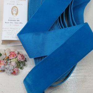 1 Bolt FRENCH BLUE Velvet Ribbon 2&quot; Wide tag: Wholesale Vintage Velvet Ribbon Millinery Hat flower Trim Cocarde crushed velvet frayed velvet