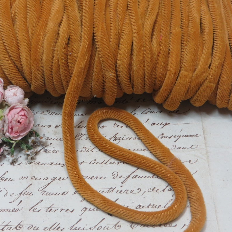 1y WHITE VELVET CORD Tubing Ribbon Trim Tags: Pull String Tan | Etsy