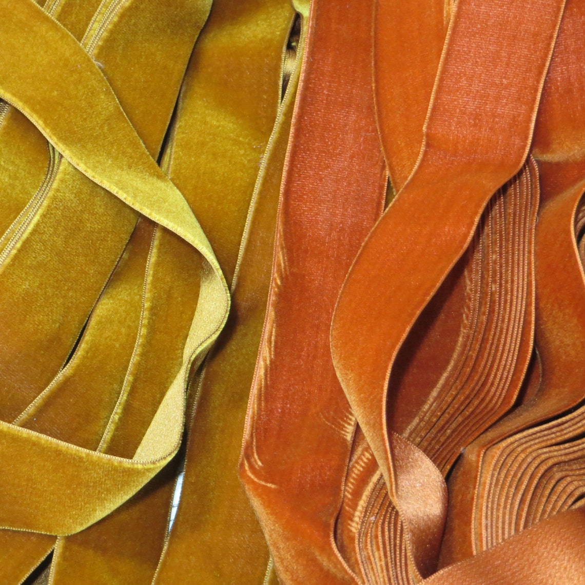 1y FRENCH SILK RUST 1 1/4 Antique French Velvet Ribbon | Etsy